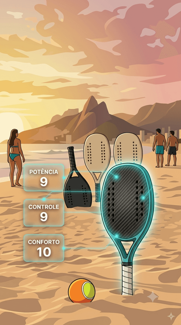 Raquetes de beach tennis na areia